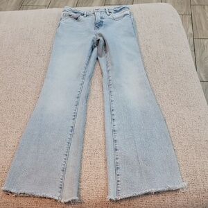 Good American Blue Flare Wide Leg Jeans